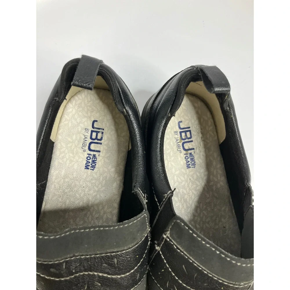 JBU Fern Slip On Loafers Womens 11M Black Excellent Memory Foam Comfort Shoes